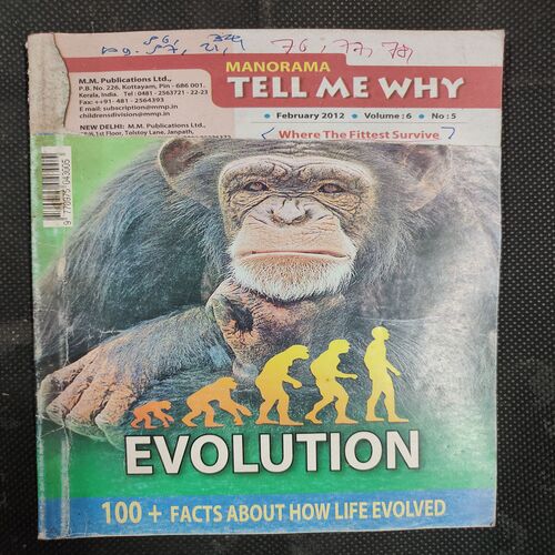 Tell Me Why . Edition :- ( Feb - 2012 , Vol. 06 , No. 05 ) .Front cover upper side half cut .