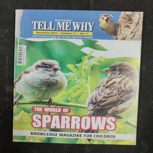 Tell Me Why . Edition :- ( Nov - 2023 , Vol. 17 , No. 11 ) .Front cover upper side half cut .
