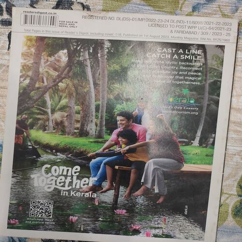 Reader's Digest . Edition :- ( Aug - 2023 ) . Front Cover Missing .