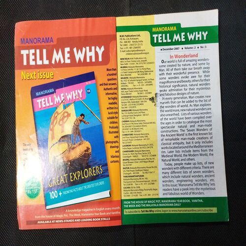 Tell Me Why - Wonders Of The World ( December 2007 ) .