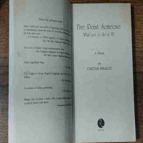 Five Point Someone ( Chetan Bhagat )