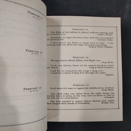 Tagore Birthday Book .