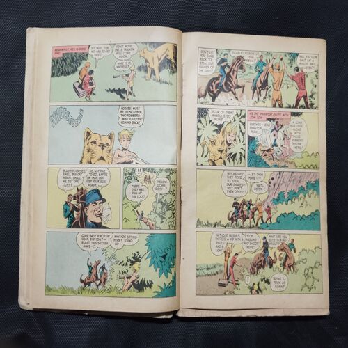 (INDRAJAL COMICS) (SINGLE BINDING- 14 IN 1) (LANGUAGE- ENGLISH), 1.>THE JAIL BREAK, 2.>THE HAUNT OF THE GHOST, 3.>THE PHANTOM'S ADORED GEM (PAET-1), 4.>THE PHANTOM'S ADORED GEM (PART-2), 5.>BAHADUR & THE CHILD-LIFTERS, 6.>THE SINISTER WORLD OF `8', 7.>THE BATTLE OF GIANTS, 8.>THE LAW-BREAKERS, 9.>50,000 MILES IN SPACE, 10.>THE SECRET ASSIGNMENT, 11.>VIDROHEE DAANAV, 12.>BHAIKH KA KHAJAANA, 13.>BHEESHMA, 14.>DHRUVA.