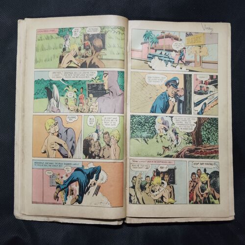 (INDRAJAL COMICS) (SINGLE BINDING- 14 IN 1) (LANGUAGE- ENGLISH), 1.>THE JAIL BREAK, 2.>THE HAUNT OF THE GHOST, 3.>THE PHANTOM'S ADORED GEM (PAET-1), 4.>THE PHANTOM'S ADORED GEM (PART-2), 5.>BAHADUR & THE CHILD-LIFTERS, 6.>THE SINISTER WORLD OF `8', 7.>THE BATTLE OF GIANTS, 8.>THE LAW-BREAKERS, 9.>50,000 MILES IN SPACE, 10.>THE SECRET ASSIGNMENT, 11.>VIDROHEE DAANAV, 12.>BHAIKH KA KHAJAANA, 13.>BHEESHMA, 14.>DHRUVA.