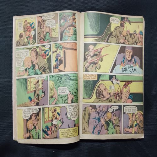 (INDRAJAL COMICS) (SINGLE BINDING- 14 IN 1) (LANGUAGE- ENGLISH), 1.>THE JAIL BREAK, 2.>THE HAUNT OF THE GHOST, 3.>THE PHANTOM'S ADORED GEM (PAET-1), 4.>THE PHANTOM'S ADORED GEM (PART-2), 5.>BAHADUR & THE CHILD-LIFTERS, 6.>THE SINISTER WORLD OF `8', 7.>THE BATTLE OF GIANTS, 8.>THE LAW-BREAKERS, 9.>50,000 MILES IN SPACE, 10.>THE SECRET ASSIGNMENT, 11.>VIDROHEE DAANAV, 12.>BHAIKH KA KHAJAANA, 13.>BHEESHMA, 14.>DHRUVA.
