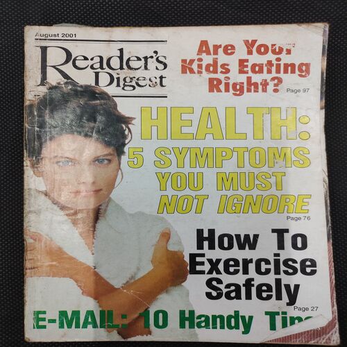 Reader’s Digest . Edition :- ( Aug - 2001 ) .