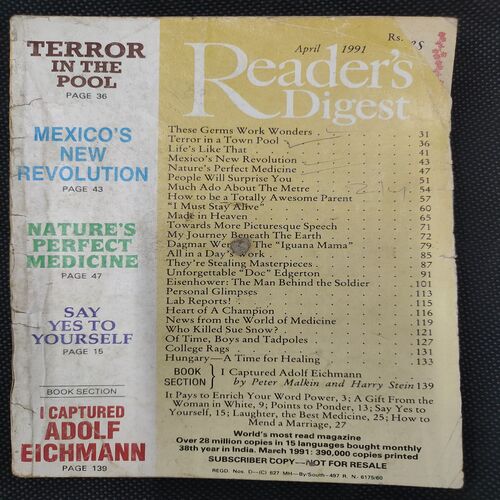Reader’s Digest . Edition :- ( April - 1991 ) .