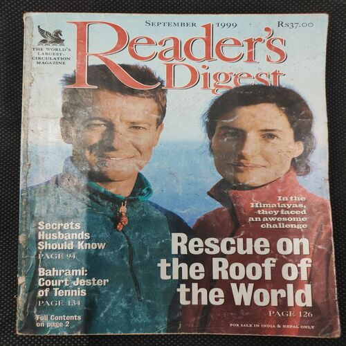 Reader’s Digest . Edition :- ( Sept - 1999 ) .