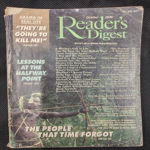 Reader’s Digest . Edition :- ( Oct - 1996 ) .
