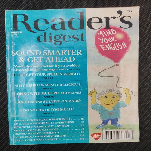 Reader’s Digest . Edition :- ( Aug - 2015 ) .