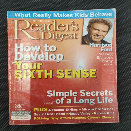 Reader’s Digest . Edition :- ( Aug - 2003 ) .