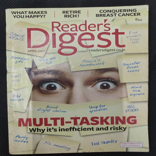 Reader’s Digest . Edition :- ( April - 2011 ) .