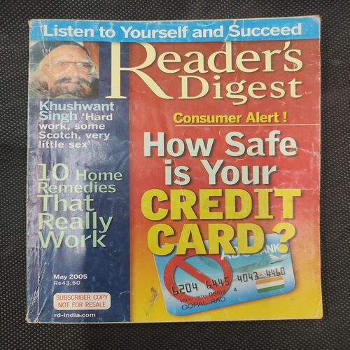 Reader’s Digest . Edition :- ( May - 2005 ) .