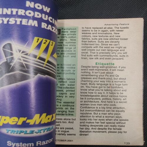 Reader’s Digest . Edition :- ( Oct - 2001 ) .