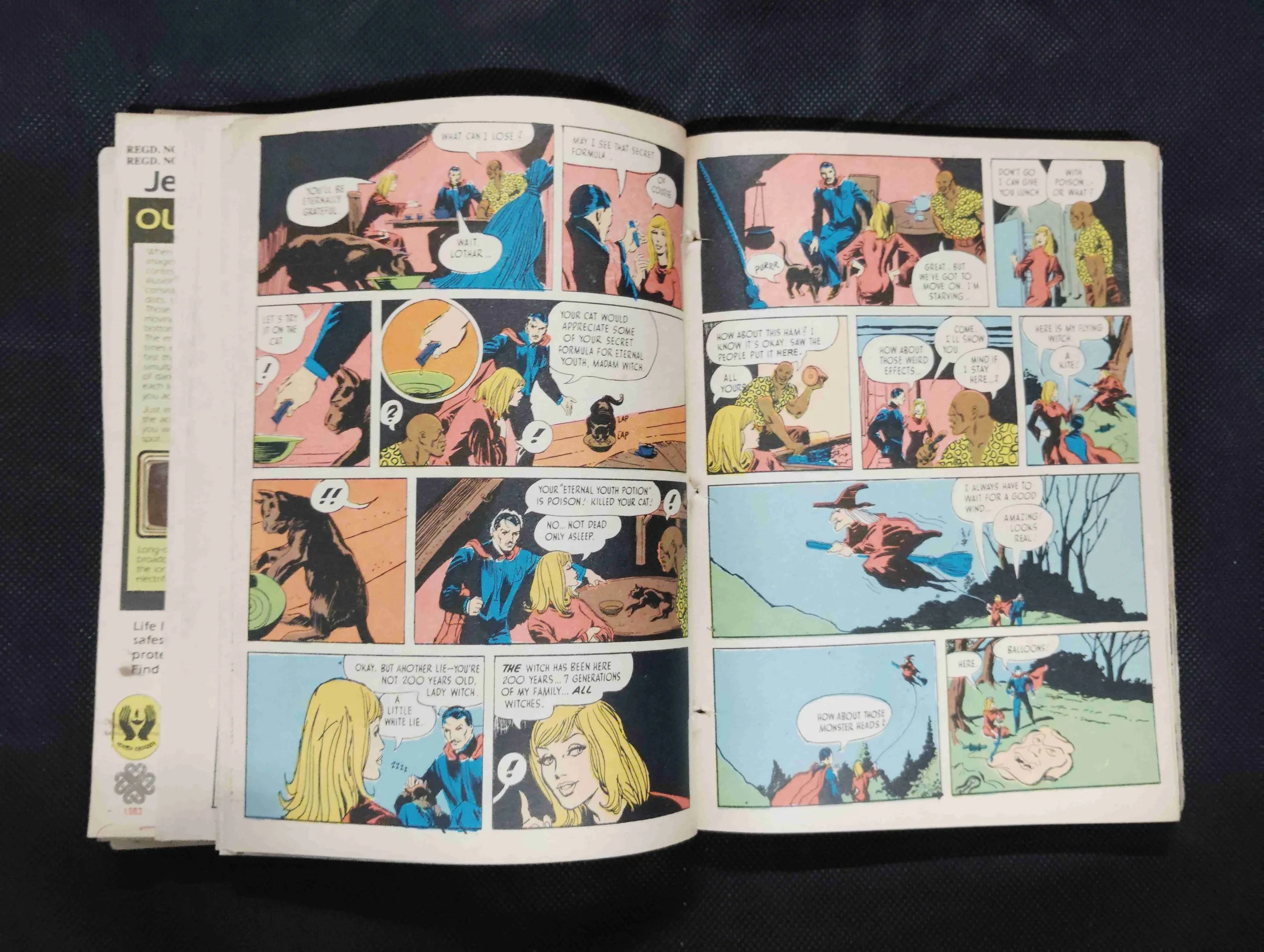 (INDRAJAL COMICS) (SINGLE BINDING 18 IN 1) (LANGUAGE-ENGLISH & BENGALI), 1.>THE BECKONING FETTERS, 2.>THE PHANTOM'S PARADISE, 3.>THE DRUG SCANDAL, 4.>THE LEGENDARY BENEFACTOR, 5.>THE SLY SEA WOLVES, 6.>THE PHANTOM'S ADORED GEM (PART-2), 7.>THE CONCORDE MYSTERY, 8.>THE MAGNIFICENT EMBLEM (PART-1), 9.>THE PHANTOM'S ADORED GEM (PART-1), 10.>THE MAN-HUNTING WITCH, 11.>THE EMPEROR'S DREAM, 12.>NISHIDDH BHOOMI KAARAA PURA (PART-2), 13.>DAAYAN KA SHRAAP (PART-1), 14.>RAAJA MIDAASER DUHSBAPN, 15.> RAKTAKTA PRATISODHA, 16.>HARANO HIRER RAHASYA
