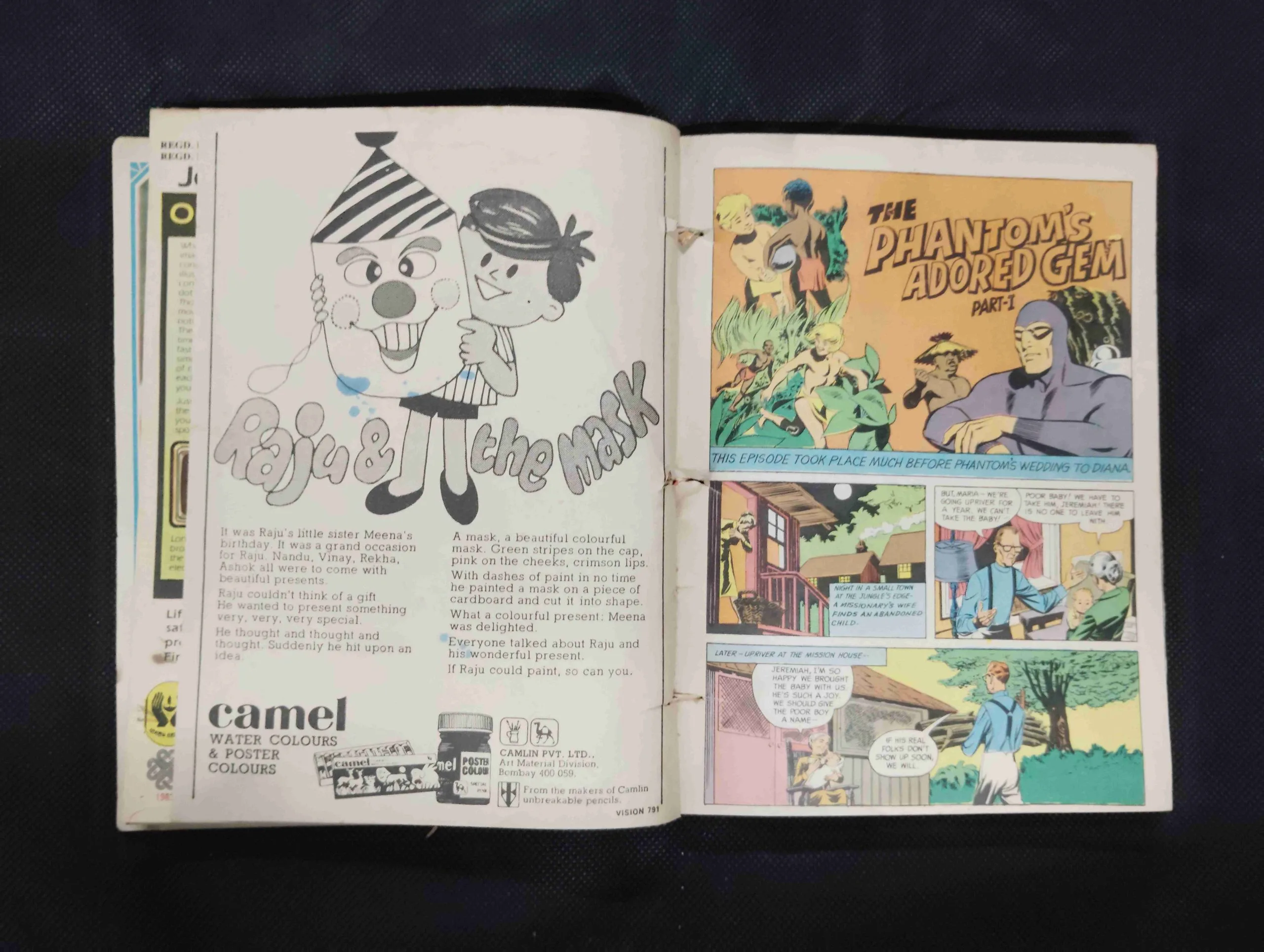 (INDRAJAL COMICS) (SINGLE BINDING 18 IN 1) (LANGUAGE-ENGLISH & BENGALI), 1.>THE BECKONING FETTERS, 2.>THE PHANTOM'S PARADISE, 3.>THE DRUG SCANDAL, 4.>THE LEGENDARY BENEFACTOR, 5.>THE SLY SEA WOLVES, 6.>THE PHANTOM'S ADORED GEM (PART-2), 7.>THE CONCORDE MYSTERY, 8.>THE MAGNIFICENT EMBLEM (PART-1), 9.>THE PHANTOM'S ADORED GEM (PART-1), 10.>THE MAN-HUNTING WITCH, 11.>THE EMPEROR'S DREAM, 12.>NISHIDDH BHOOMI KAARAA PURA (PART-2), 13.>DAAYAN KA SHRAAP (PART-1), 14.>RAAJA MIDAASER DUHSBAPN, 15.> RAKTAKTA PRATISODHA, 16.>HARANO HIRER RAHASYA