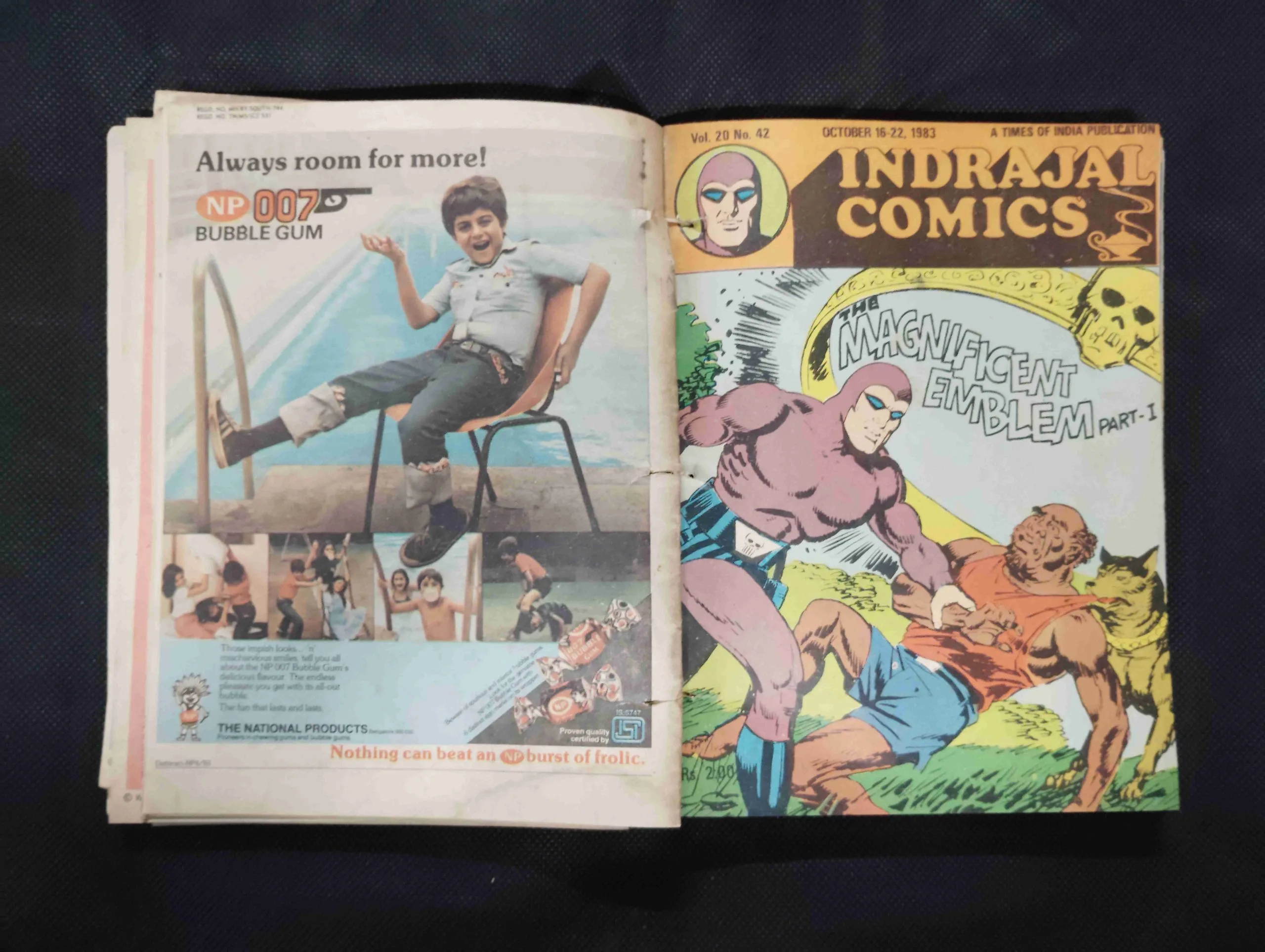 (INDRAJAL COMICS) (SINGLE BINDING 18 IN 1) (LANGUAGE-ENGLISH & BENGALI), 1.>THE BECKONING FETTERS, 2.>THE PHANTOM'S PARADISE, 3.>THE DRUG SCANDAL, 4.>THE LEGENDARY BENEFACTOR, 5.>THE SLY SEA WOLVES, 6.>THE PHANTOM'S ADORED GEM (PART-2), 7.>THE CONCORDE MYSTERY, 8.>THE MAGNIFICENT EMBLEM (PART-1), 9.>THE PHANTOM'S ADORED GEM (PART-1), 10.>THE MAN-HUNTING WITCH, 11.>THE EMPEROR'S DREAM, 12.>NISHIDDH BHOOMI KAARAA PURA (PART-2), 13.>DAAYAN KA SHRAAP (PART-1), 14.>RAAJA MIDAASER DUHSBAPN, 15.> RAKTAKTA PRATISODHA, 16.>HARANO HIRER RAHASYA