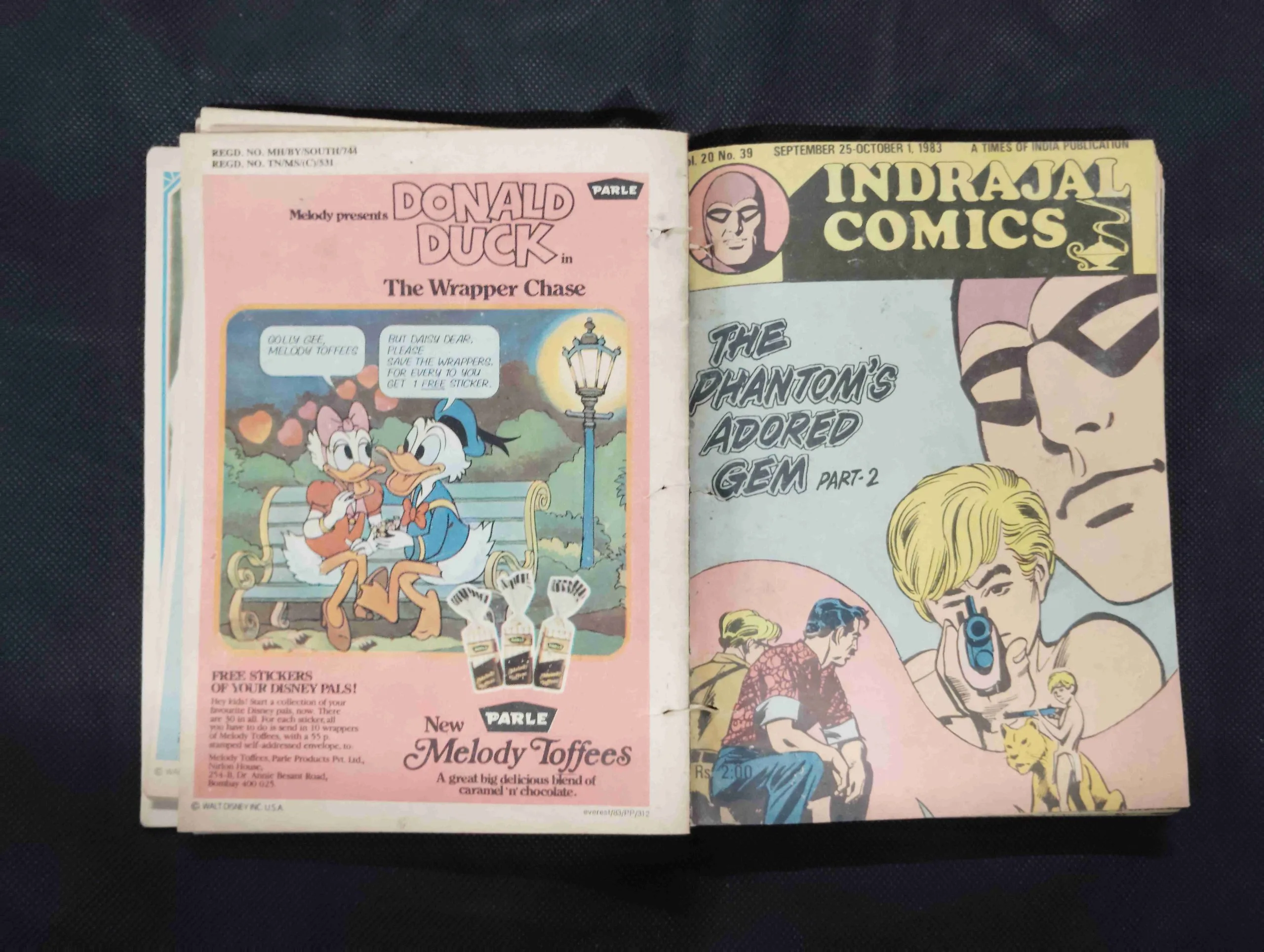 (INDRAJAL COMICS) (SINGLE BINDING 18 IN 1) (LANGUAGE-ENGLISH & BENGALI), 1.>THE BECKONING FETTERS, 2.>THE PHANTOM'S PARADISE, 3.>THE DRUG SCANDAL, 4.>THE LEGENDARY BENEFACTOR, 5.>THE SLY SEA WOLVES, 6.>THE PHANTOM'S ADORED GEM (PART-2), 7.>THE CONCORDE MYSTERY, 8.>THE MAGNIFICENT EMBLEM (PART-1), 9.>THE PHANTOM'S ADORED GEM (PART-1), 10.>THE MAN-HUNTING WITCH, 11.>THE EMPEROR'S DREAM, 12.>NISHIDDH BHOOMI KAARAA PURA (PART-2), 13.>DAAYAN KA SHRAAP (PART-1), 14.>RAAJA MIDAASER DUHSBAPN, 15.> RAKTAKTA PRATISODHA, 16.>HARANO HIRER RAHASYA