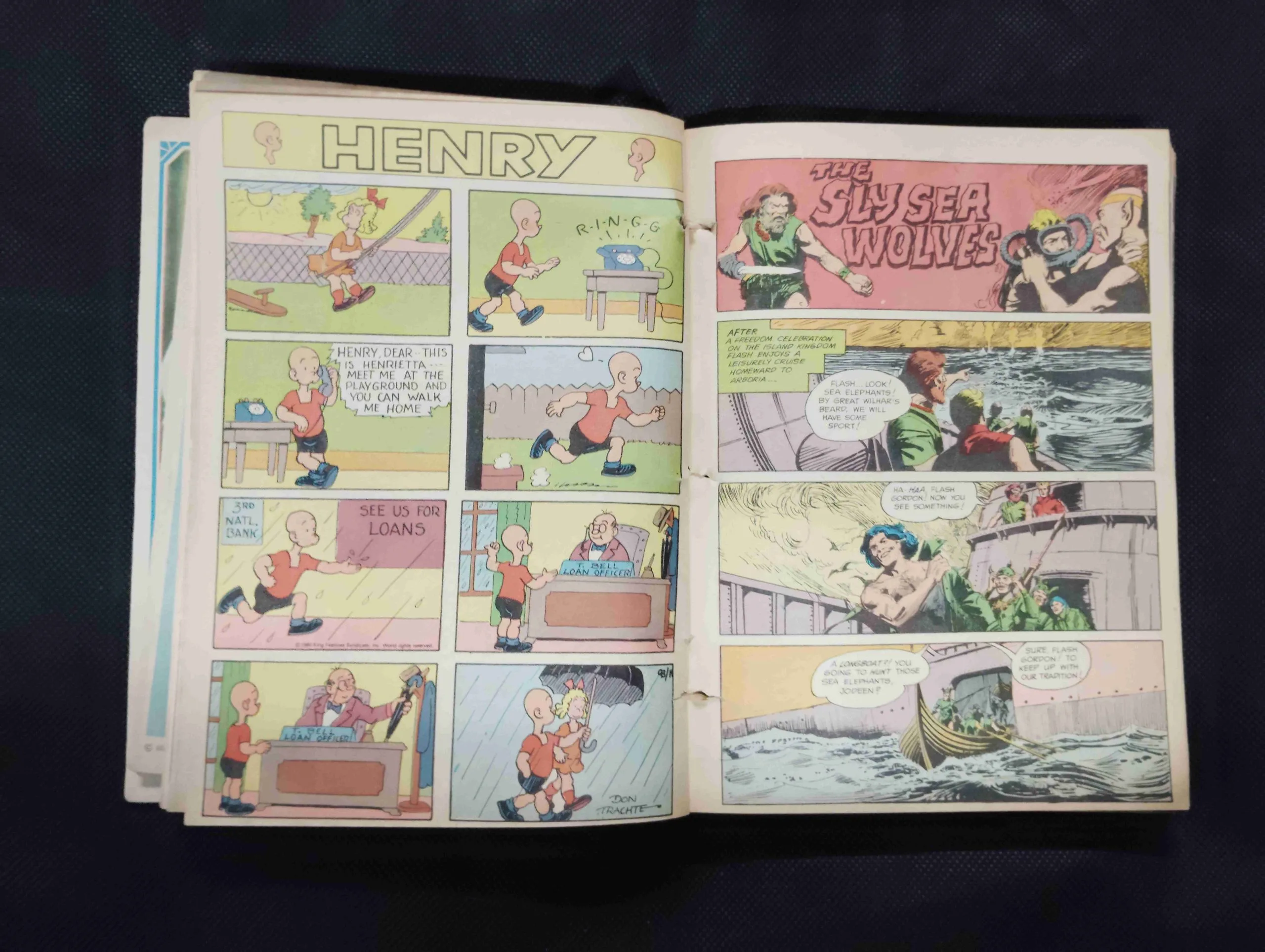 (INDRAJAL COMICS) (SINGLE BINDING 18 IN 1) (LANGUAGE-ENGLISH & BENGALI), 1.>THE BECKONING FETTERS, 2.>THE PHANTOM'S PARADISE, 3.>THE DRUG SCANDAL, 4.>THE LEGENDARY BENEFACTOR, 5.>THE SLY SEA WOLVES, 6.>THE PHANTOM'S ADORED GEM (PART-2), 7.>THE CONCORDE MYSTERY, 8.>THE MAGNIFICENT EMBLEM (PART-1), 9.>THE PHANTOM'S ADORED GEM (PART-1), 10.>THE MAN-HUNTING WITCH, 11.>THE EMPEROR'S DREAM, 12.>NISHIDDH BHOOMI KAARAA PURA (PART-2), 13.>DAAYAN KA SHRAAP (PART-1), 14.>RAAJA MIDAASER DUHSBAPN, 15.> RAKTAKTA PRATISODHA, 16.>HARANO HIRER RAHASYA