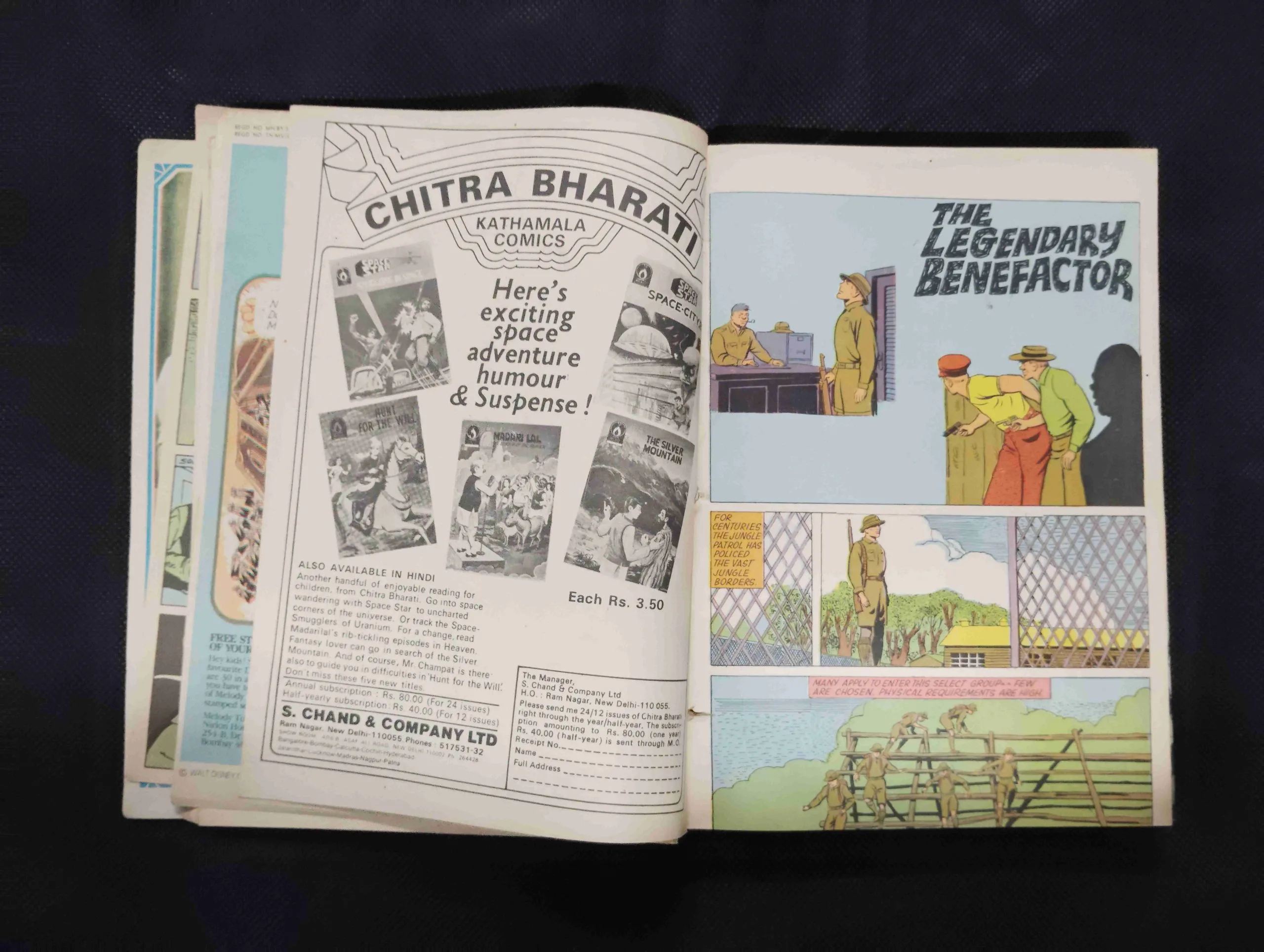 (INDRAJAL COMICS) (SINGLE BINDING 18 IN 1) (LANGUAGE-ENGLISH & BENGALI), 1.>THE BECKONING FETTERS, 2.>THE PHANTOM'S PARADISE, 3.>THE DRUG SCANDAL, 4.>THE LEGENDARY BENEFACTOR, 5.>THE SLY SEA WOLVES, 6.>THE PHANTOM'S ADORED GEM (PART-2), 7.>THE CONCORDE MYSTERY, 8.>THE MAGNIFICENT EMBLEM (PART-1), 9.>THE PHANTOM'S ADORED GEM (PART-1), 10.>THE MAN-HUNTING WITCH, 11.>THE EMPEROR'S DREAM, 12.>NISHIDDH BHOOMI KAARAA PURA (PART-2), 13.>DAAYAN KA SHRAAP (PART-1), 14.>RAAJA MIDAASER DUHSBAPN, 15.> RAKTAKTA PRATISODHA, 16.>HARANO HIRER RAHASYA
