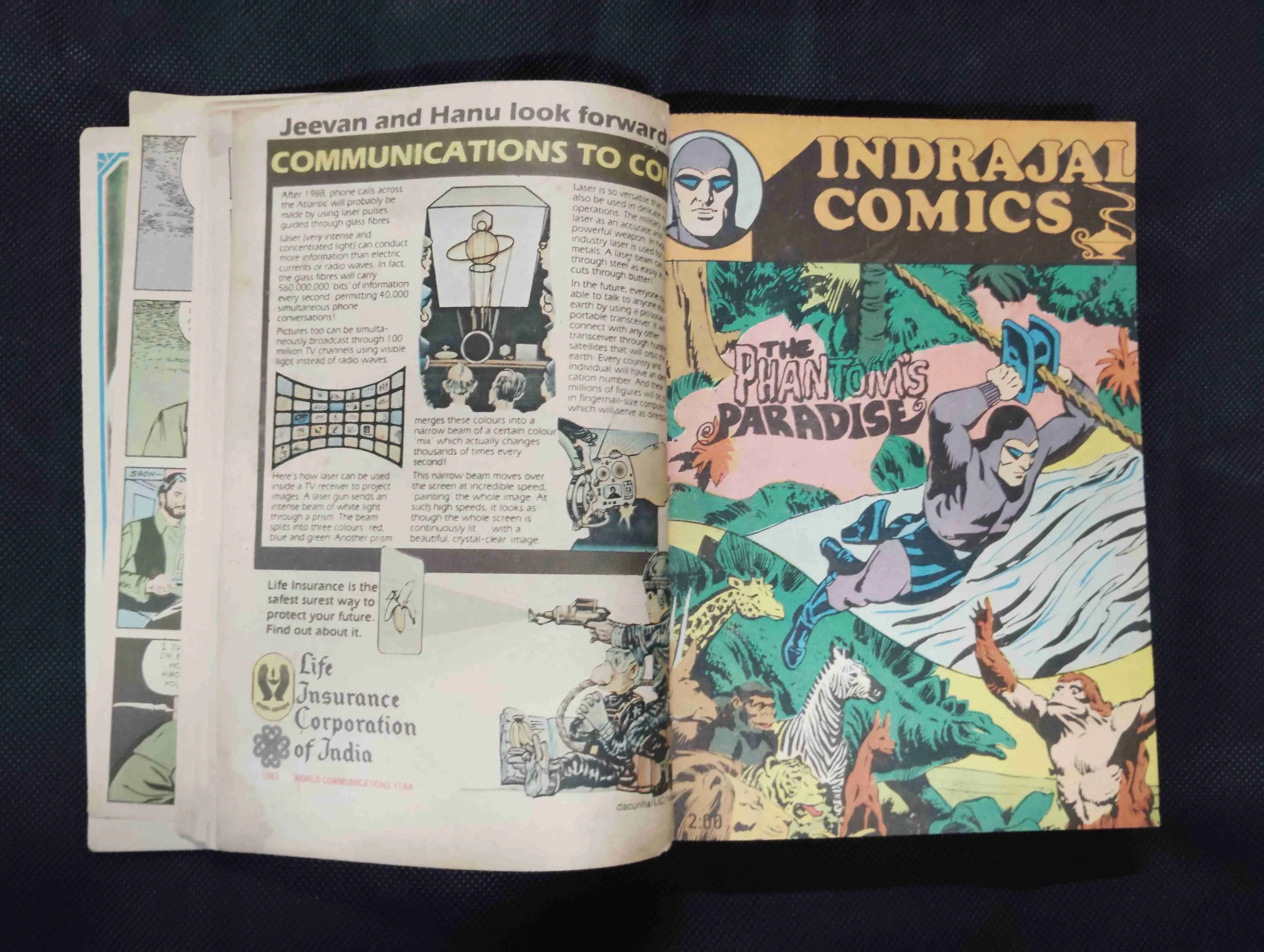 (INDRAJAL COMICS) (SINGLE BINDING 18 IN 1) (LANGUAGE-ENGLISH & BENGALI), 1.>THE BECKONING FETTERS, 2.>THE PHANTOM'S PARADISE, 3.>THE DRUG SCANDAL, 4.>THE LEGENDARY BENEFACTOR, 5.>THE SLY SEA WOLVES, 6.>THE PHANTOM'S ADORED GEM (PART-2), 7.>THE CONCORDE MYSTERY, 8.>THE MAGNIFICENT EMBLEM (PART-1), 9.>THE PHANTOM'S ADORED GEM (PART-1), 10.>THE MAN-HUNTING WITCH, 11.>THE EMPEROR'S DREAM, 12.>NISHIDDH BHOOMI KAARAA PURA (PART-2), 13.>DAAYAN KA SHRAAP (PART-1), 14.>RAAJA MIDAASER DUHSBAPN, 15.> RAKTAKTA PRATISODHA, 16.>HARANO HIRER RAHASYA