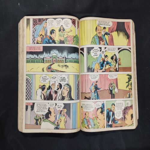(INDRAJAL COMICS) (SINGLE BINDING- 15 IN 1) (LANGUAGE- ENGLISH), 1.>THE FLAMES OF VENGEANCE, 2.>THE FORSAKEN CAVE, 3.>......................., 4.>THE PHANTOM WEDS, 5.>KARNA, 6.>THE GOLDEN TOWER, 7.>THE MYSTERY OF THE HEADLESS GHOST, 8.>THE KUNG-FU KINGS, 9.>THE DOOMED PLANET, 10.>THE CRIME BUSTER'S, 11.>THE CURSE OF GOLD, 12.>GALACTIC TREASURE HUNT, 13.>THE MONSTER BOYS, 14.>THE DEVILS DOMAIN, 15.>THE STING OF VENOM