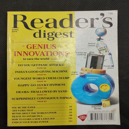Reader’s Digest . Edition :- ( April - 2015 ) .
