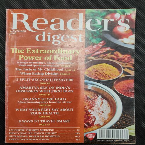 Reader’s Digest . Edition :- ( Nov - 2015 ) .
