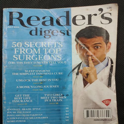 Reader’s Digest . Edition :- ( July - 2014 ) .