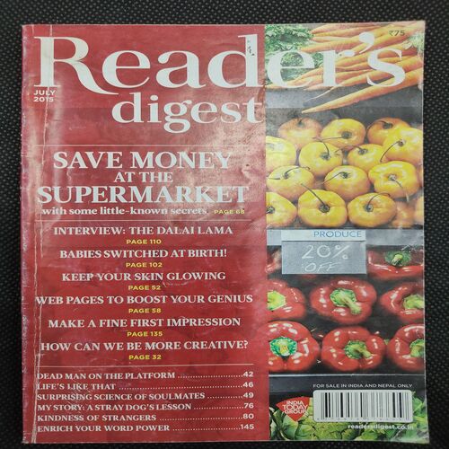 Reader’s Digest . Edition :- ( July - 2015 ) .