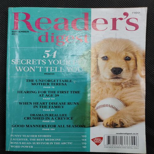 Reader’s Digest . Edition :- ( Sept - 2016 ) .