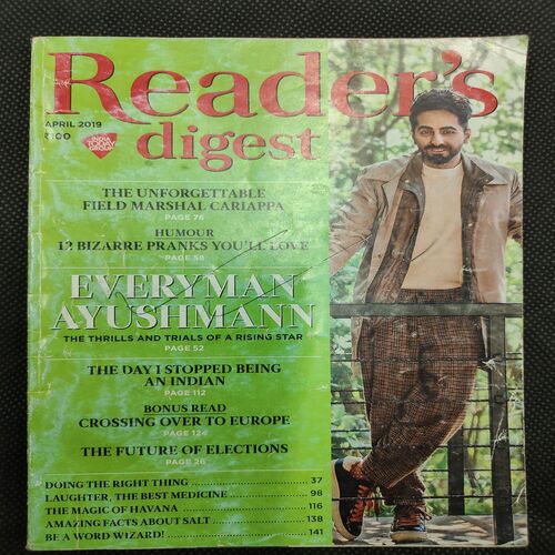 Reader’s Digest . Edition :- ( April - 2019 ) .