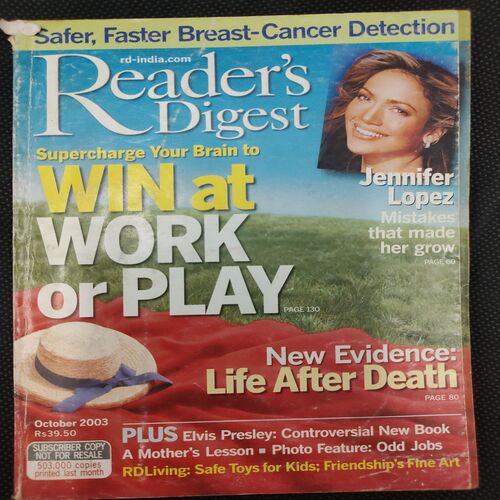 Reader’s Digest . Edition :- ( Oct - 2003 ) .