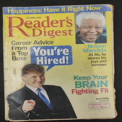 Reader’s Digest . Edition :- ( April - 2005 ) .