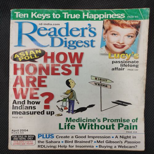 Reader’s Digest . Edition :- ( April - 2004 ) .