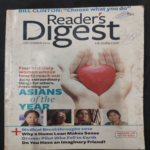 Reader’s Digest . Edition :- ( Dec - 2010 ) .