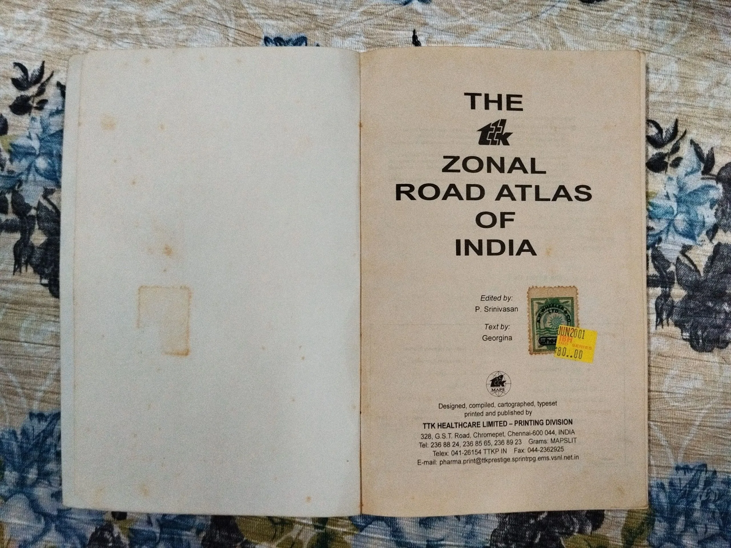 The Zonal Road Atlas Of India With Maps .