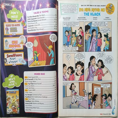 Tinkle ( March 16, 2020 )