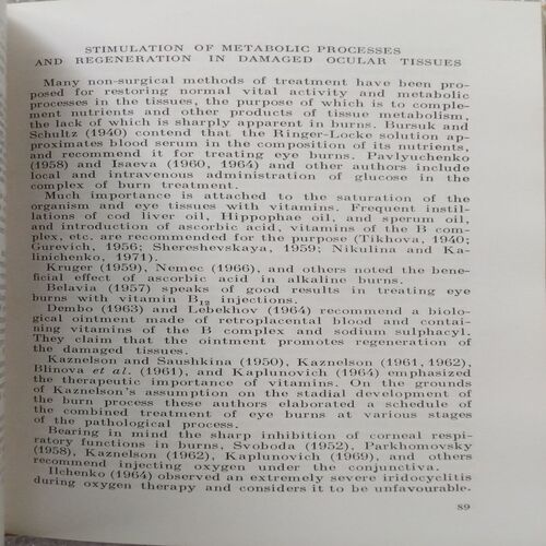The Pathogenesis and Treatment of Eye Burns and Their Sequence