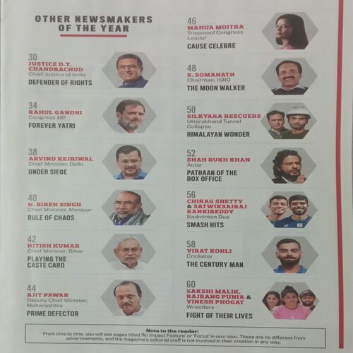 India Today. Edition:- (January 08 , 2024).