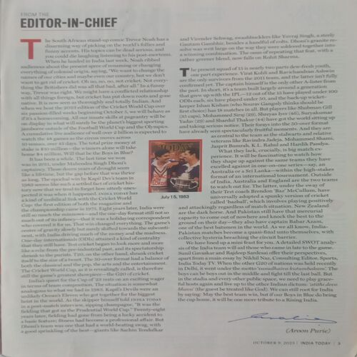India Today. Edition:-(October 9 , 2023).