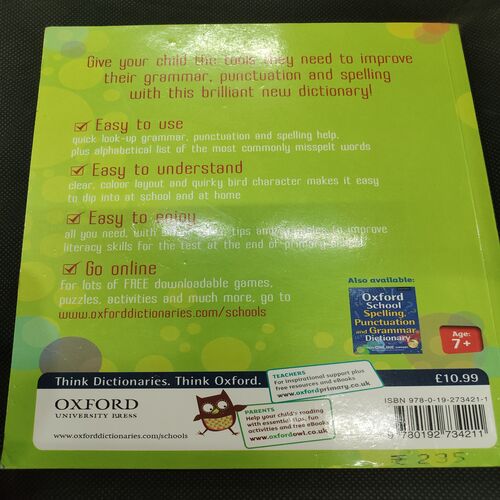 Oxford Primary Grammar , Punctuation and Spellinng Dictionary .
