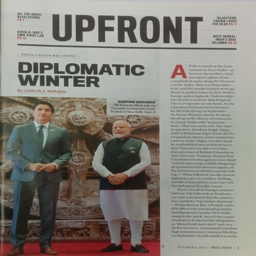 India Today. Edition:- (October 02 , 2023).