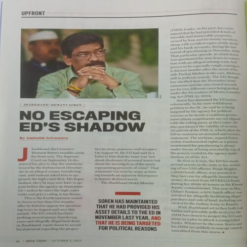 India Today. Edition:- (October 02 , 2023).