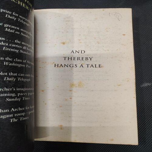 Jeffrey Archer And Thereby Hangs A Tale .
