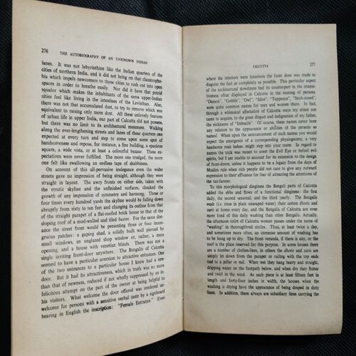 The Autobiography Of An Unknown Indian ( Nirad C.Chaudhuri )