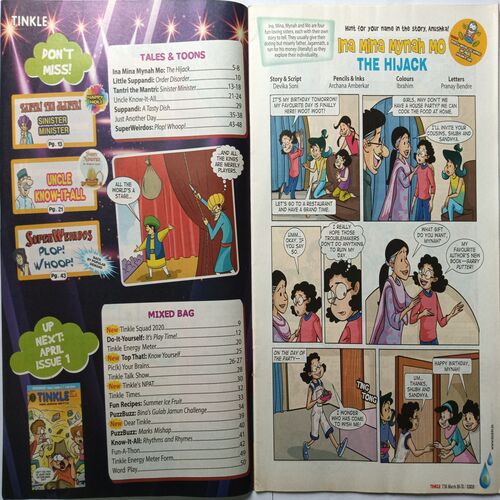 Tinkle ( March 16, 2020 )