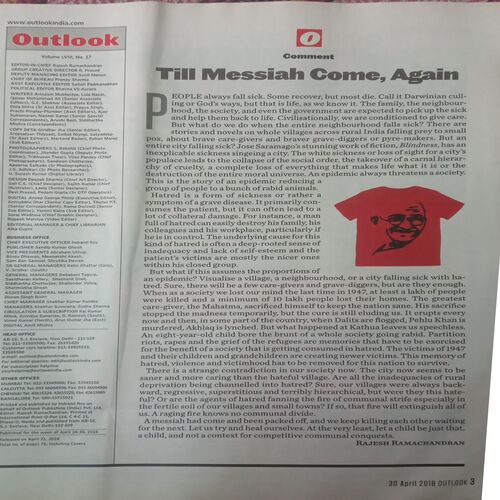 Outlook. Edition:-(April 30 , 2018).