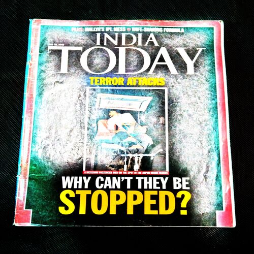 India Today ( 26 May 2008 ) Last page damage .