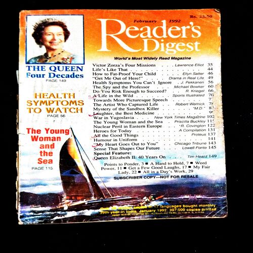 Reader's Digest ( February 1992 ) Coverless .